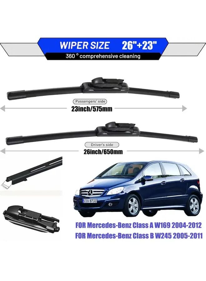 Mercedes Benz A Class W169 B Class W245 Wiper Blades 26 Inch 23 Inch Set - Image 2